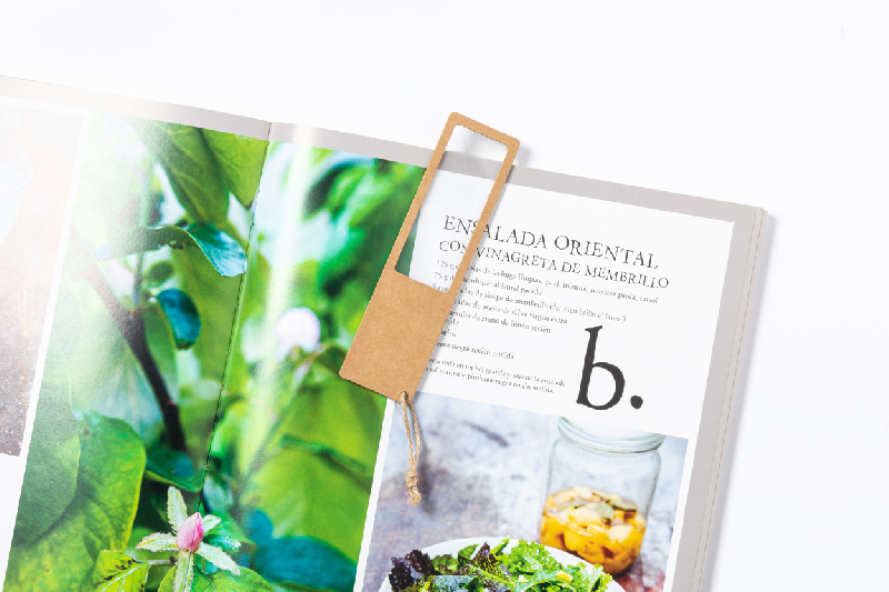 Marque-page loupe - Papier recyclé avec insert loupe et dragonne - Couleur naturelle_6