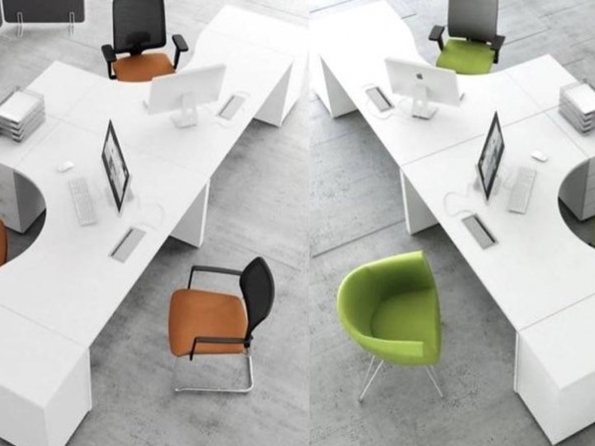 Bureau opératif classique OGI V - Cloisons séparatives en option - Plateaux variés et personnalisables_6