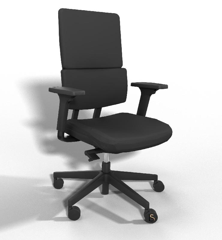 Siège de bureau Wi max avec renfort lombaires - Sokoa - Noir, Réglable 3D, Non, Sol dur_6