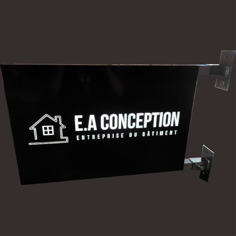 Enseigne Drapeau Lumineuse Carré/Rectangle Plexiglas Diffusant_6