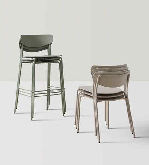 LEA - Chaise empilable esprit rétro, confortable et polyvalente pour réunion ou restaurant_6