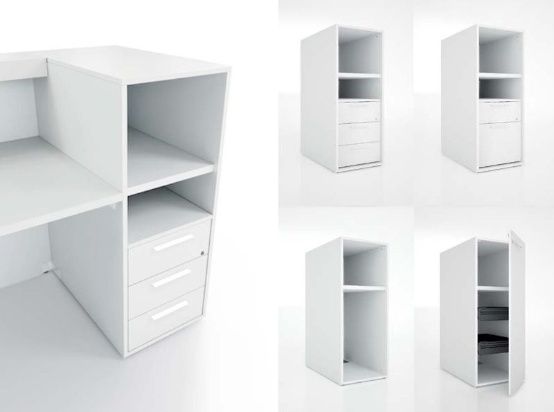 Banque d'accueil VOGUE - lignes épurées et habillage géométrique - personnalisable en coloris et modules_6