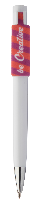 Stylo à bille en plastique - avec clip sur mesure - encre bleue - marquage UV LED inclus_6