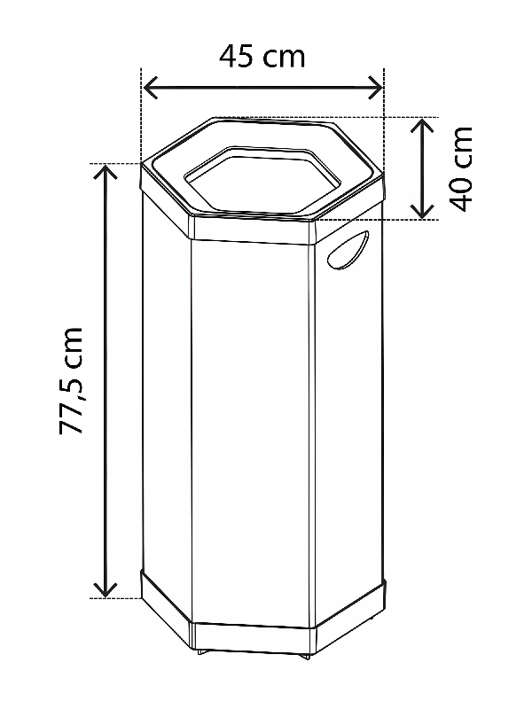 Poubelle de tri sélectif et recyclage en carton - 100 L_6