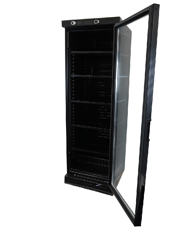 Réfrigérateur 1 porte en verre 382l noir sans canopy l595 7464.0094 COMBISTEEL_6
