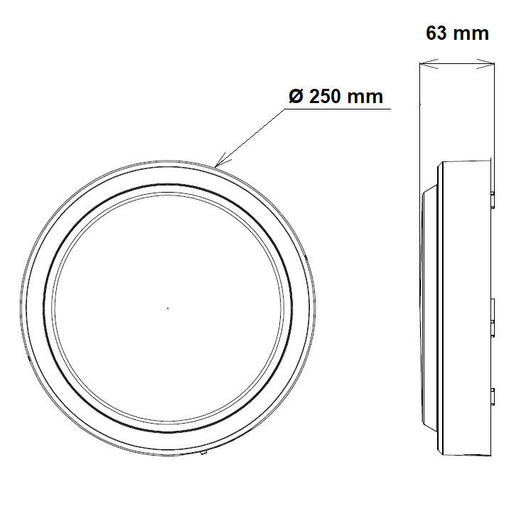 Applique murale/plafond anti-vandale IP65 - 15W à 25W - DISCO_6