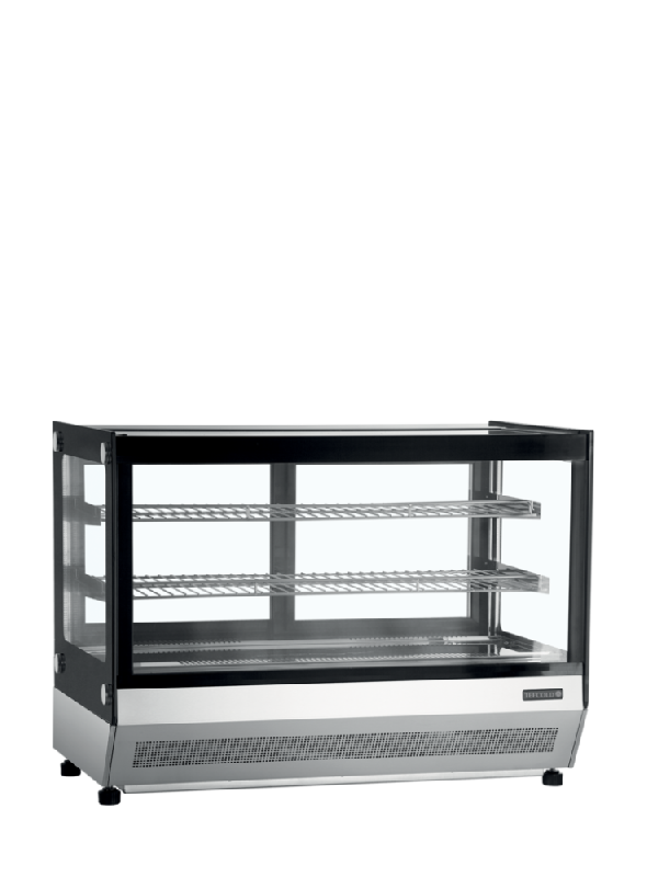 Comptoir réfrigéré LCT-F - façade vitrée plane - éclairage LED - finition inox - Référence LCT900F/BLACK_6