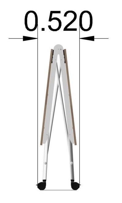 Table de réunion pliante Serenity -  QUADRIFOGLIO - Anthracite, Blanc, 320_6