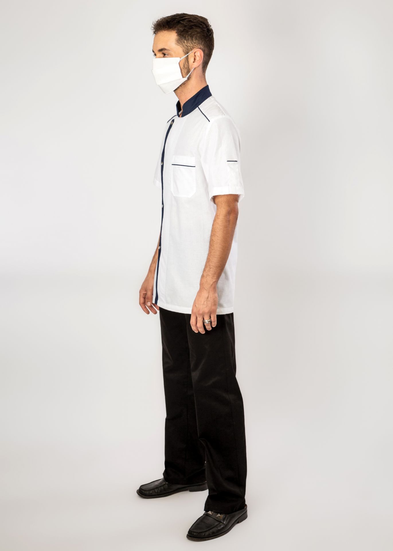 Veste de cuisine mixte - modèle Cagnes - manches courtes ou longues - personnalisable - Made in France_6