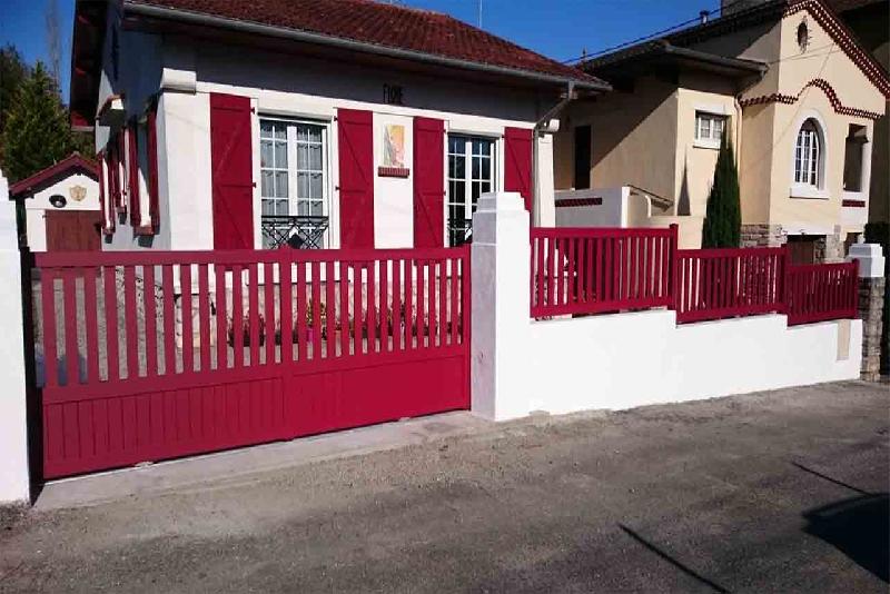 Portail coulissant semi barreaudé - 2750 / 1600_6