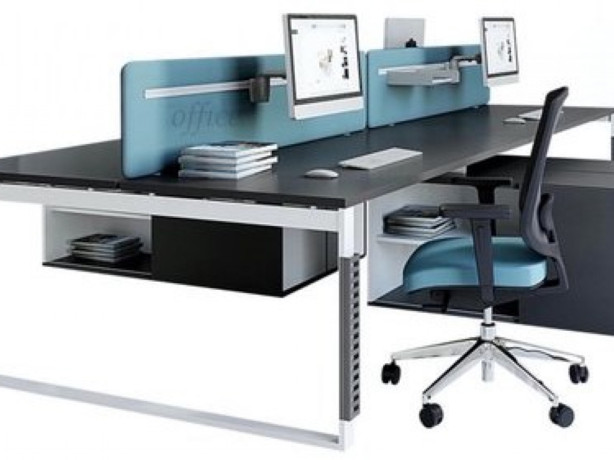 Bureau bench opératif individuel et double OGI Q - Design contemporain pour open-space_6