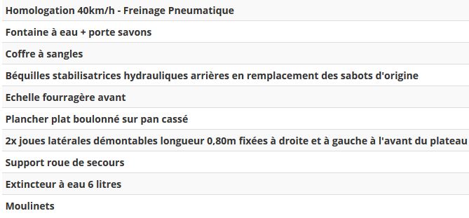 Remorque porte engin avec châssis renforcé et plancher en acier