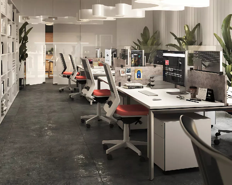 Bench bureaux vis-à-vis piètement ouvert à partir de 2 postes So Martos_6