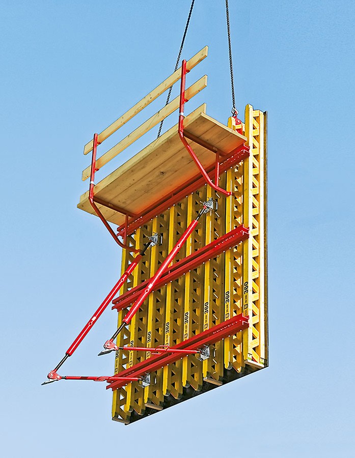 Coffrage de voile flexible équipé de poutrelle treillis GT 24, filières acier SRZ / SRZ / SRU - VARIO GT 24 - PERI SAS_6