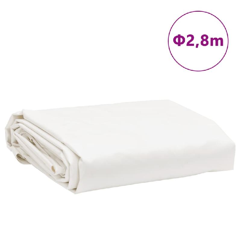 Vidaxl bâche blanc ø 2,8 m 650 g/m² 156231_6