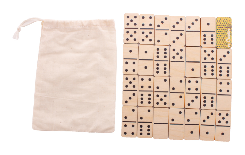 Dominos sur mesure en contreplaqué de bouleau - 28 tuiles avec impression couleur et étui en coton_6