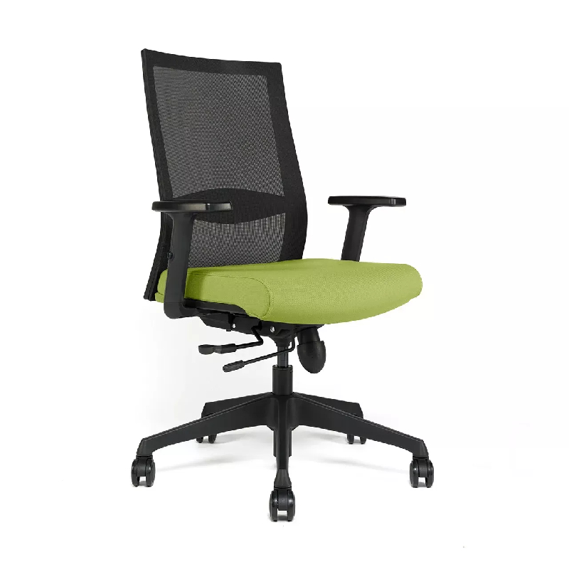 Siège de bureau synchrone dossier résille So Turin - Z58, Paire d'accoudoirs réglables sur 3 axes - Couleur noire, Sans, Tissu_6