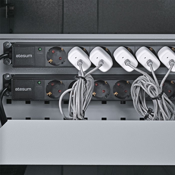 Chariot à tablettes pour 48 tablettes / 36 ordinateurs portables avec fonction de charge - ECOCART 48S - dimensions 830 x 650 x 1290 mm_6