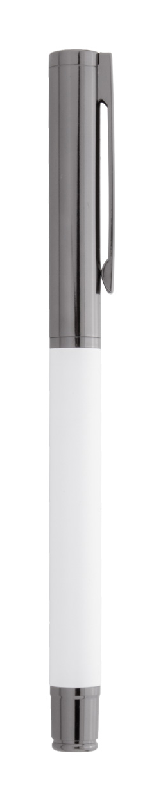 Parure stylos en métal - Stylo à bille et roller avec étui boîte cadeau en papier noir - Encre bleue_6