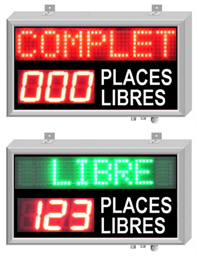 Panneau lumineux sur mesure pour parking - Chiffres/caractères de différentes hauteurs - LED mono/bi/tri-couleurs_6