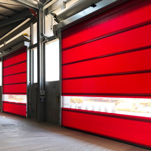 Porte industrielle à enroulement rapide - système d'automatisation essentiel - design minimal - RolliGO_6