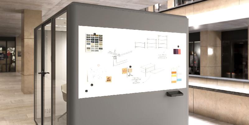 Cabine acoustique 4 personnes Domus L - Mobel Linea - Gris anthracite , Gris_6