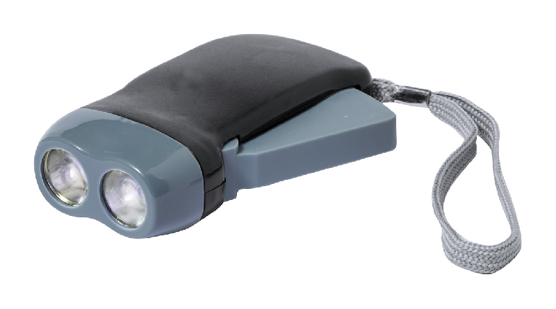 Lampe de poche 2 LED - Chargeur dynamo manuelle - Boîtier plastique ABS avec dragonne_6