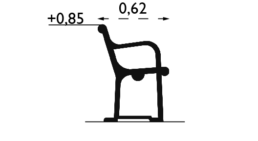 Banc public Gripsholm réf 8037041 - Hags - brun/noir, 1900 mm de long_6
