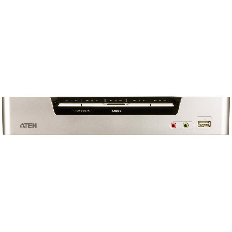 Aten cs1794 switch kvm hdmi, usb, audio, hub usb, 4 ports_6