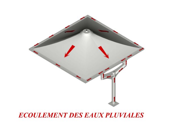 Préau pour école primaire UNO - 25 m² sur poteau déporté en acier galvanisé_6