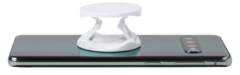 Porte téléphone portable en plastique - autocollant au dos - couleur blanche - 8,4g_6