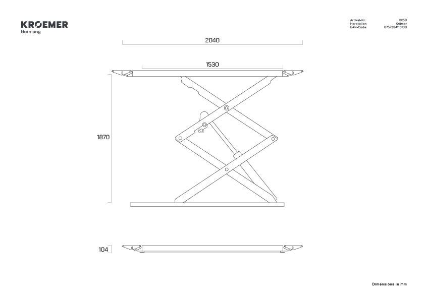 Pont élévateur professionnel KROEMER XX50_6