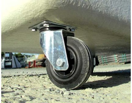 Bac à équarrissage RAL 9002 avec potence en acier galvanisé