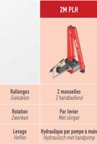 Grue hydraulique manuelle avec rallonges pour levage précis