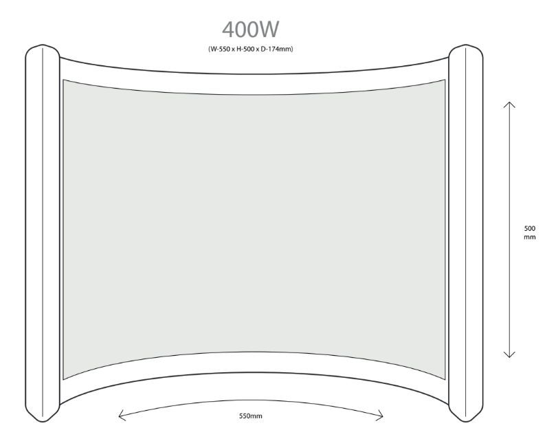 Radiateur incurvé portatif 400W Fulkorn - élégant, économique et portable avec chaleur infrarouge_6