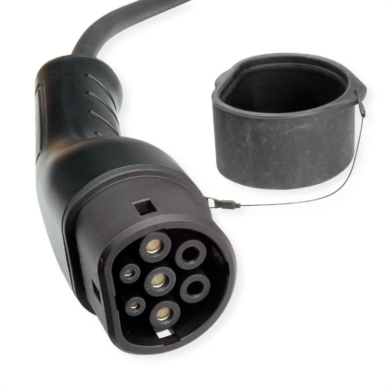 ROLINE Câble de recharge VE type2, 3-Phase, 480VAC (3P+N+E), 32 A, 22 kW, 5 m_6