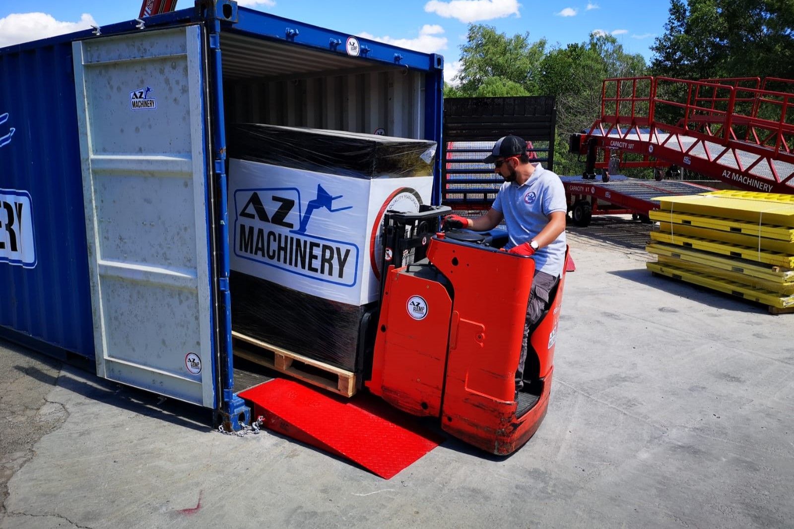 Rampe d'accès pour conteneur au sol - 100% galvanisée à chaud - Capacité 6T - AZ Ramp HCRN-06 GAV_6