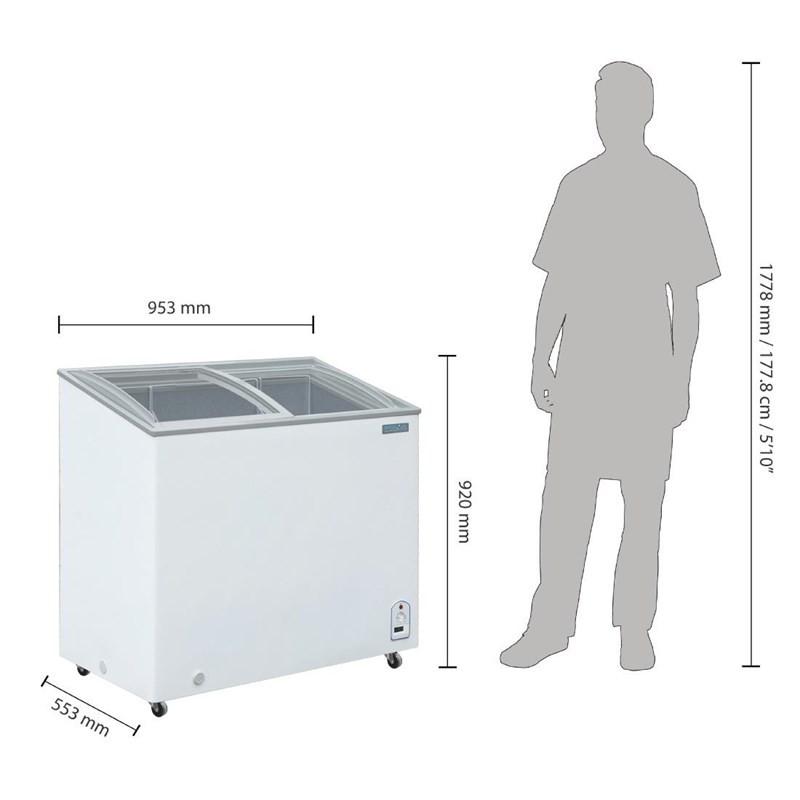Congélateur coffre vitré Série G 200L GM498 Polar_6