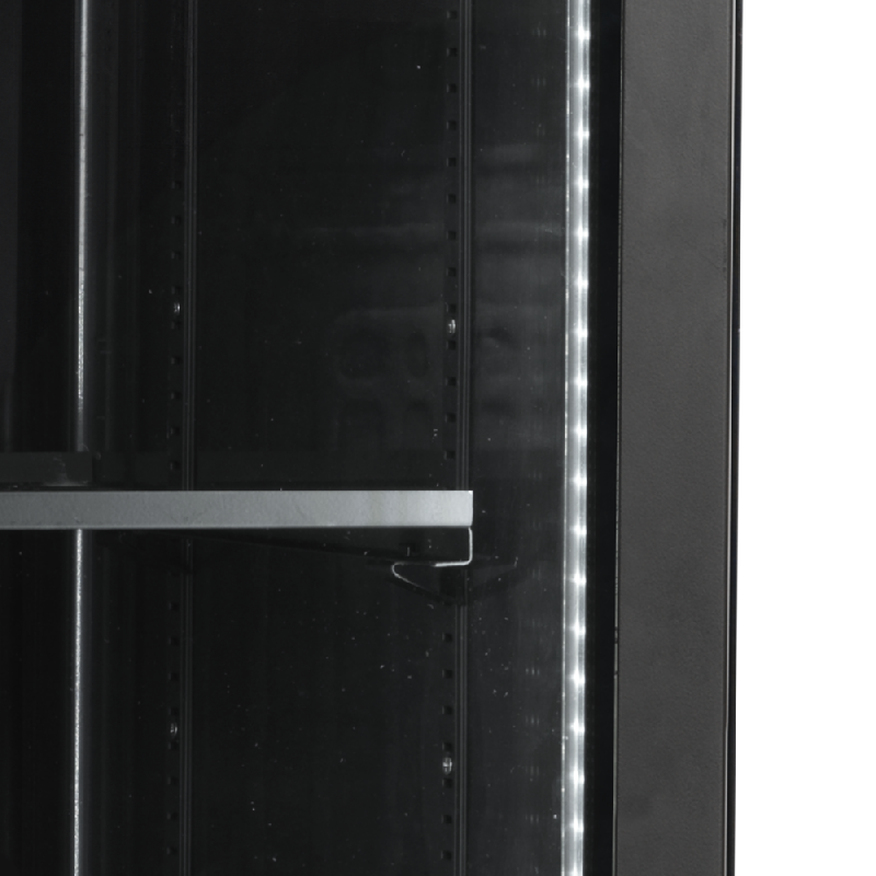 Vitrine réfrigérée noire - SCU1425H - finition élégante, porte vitrée réversible, froid ventilé, LED_6