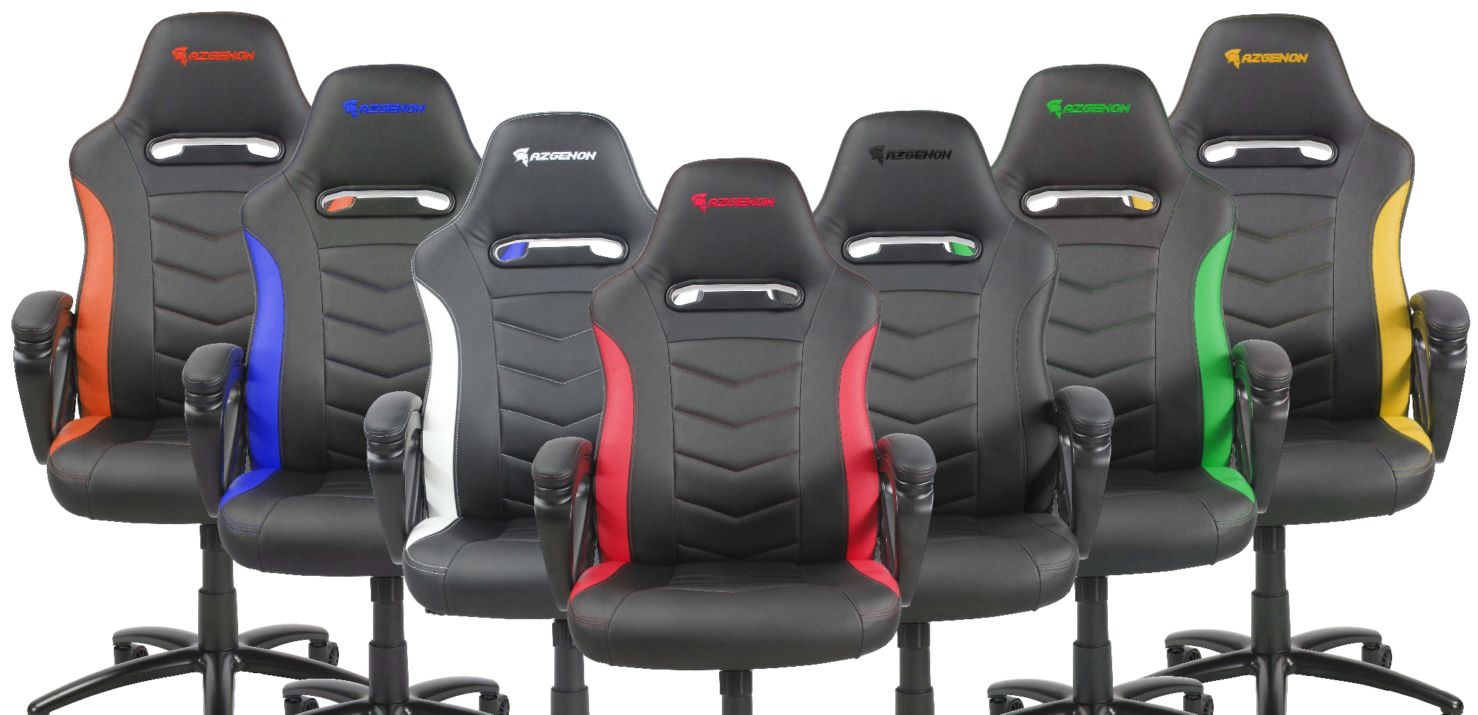 Fauteuil de bureau AZGENON Z100 Rouge - Design racé, robuste et confortable - Poids maximal 120 kg - Réf : AZG_Z100_BKRED_6