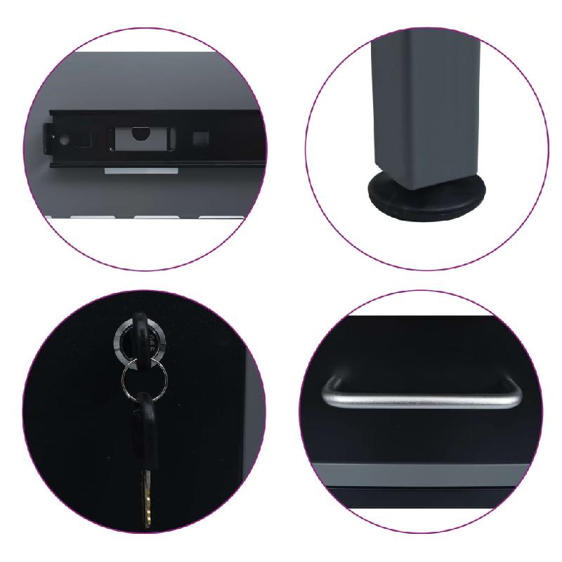 Vidaxl établi noir 120x60x85 cm acier 145346_6