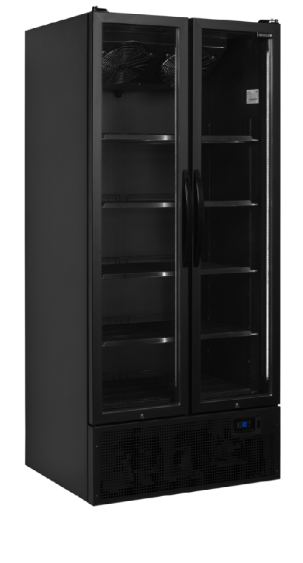 Vitrine réfrigérée noire FS890H BLACK - 2 portes - Finition contemporaine en aluminium noir_6