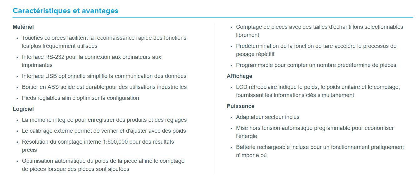 Balance de comptoir compteuse CCT 48 - Cruiser - AE Adam GmbH - capacité 48kg_6