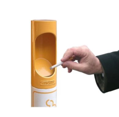 Cendrier sur pied - Vidage propre et rapide - Tube acier Ø 76 mm - Tête en aluminium moulé - Hauteur 600 mm - Verrouillable par clé triangle_6