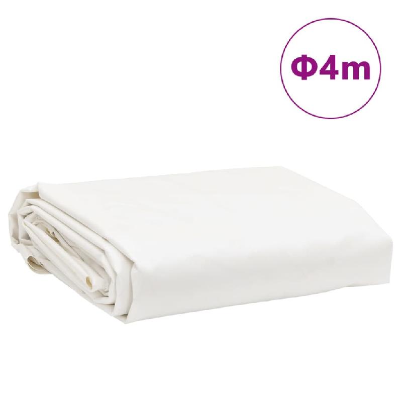Vidaxl bâche blanc ø 4 m 650 g/m² 156233_6