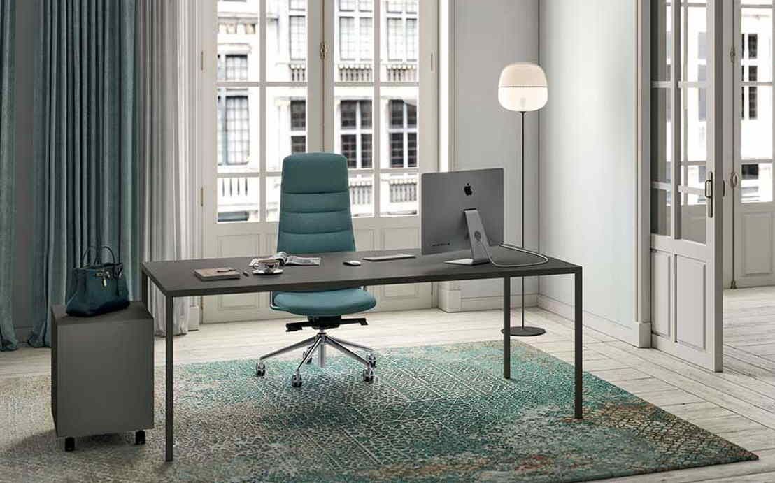 Table de réunion X6 - Plateau grès façon marbre et structure en acier - Design élégant et raffiné_6