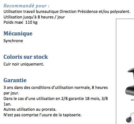 Fauteuil Président BRICE cuir synchrone - cuir noir_6