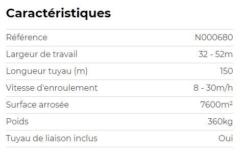 Enrouleur d'irrigation Terrateck - longueur tuyau 150 m - N000680 - délai d'expédition 8 semaines_6