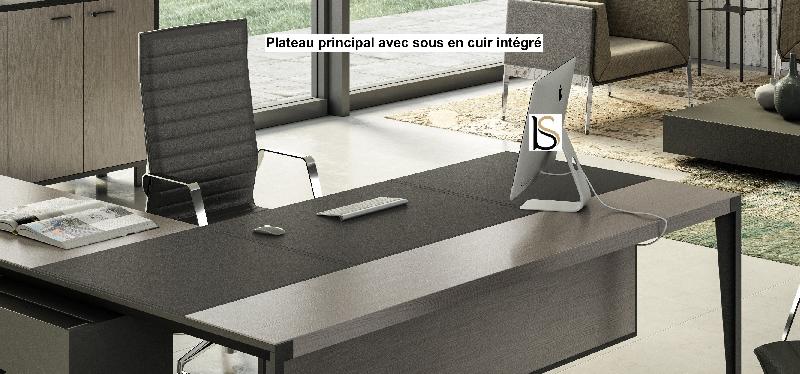 Bureau d'angle avec retour crédence design X9- Officity - 172, Gauche, Orme gris_6