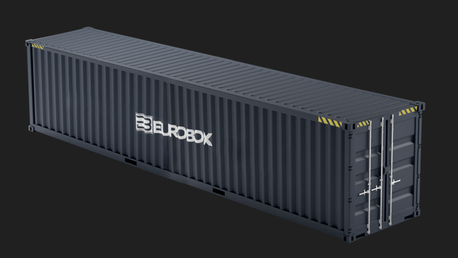 Container maritime 40 pieds High Cube - stockage et transport grande capacité_6